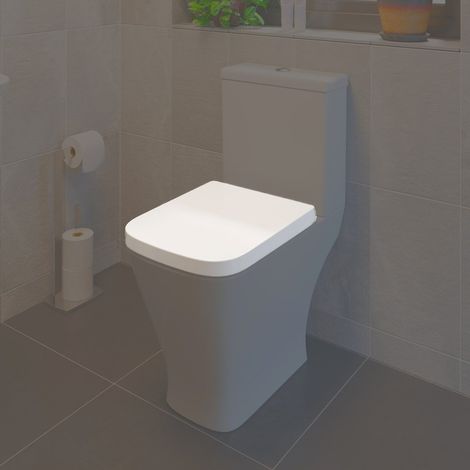 Bathroom Toilet Seat ONLY Slow Soft Close Anti-Slam White (1/2)