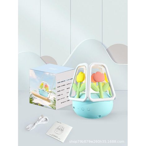 Bleu Veilleuse Tulipe Rechargeable 5 Modes Lumière Décoration Chambre Cadeau Femme (1/5)