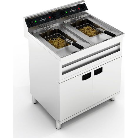 Friteuse Électrique sur Meuble 9 kW Gamme 700 - 1 ou 2 Cuves 12 L - combisteel