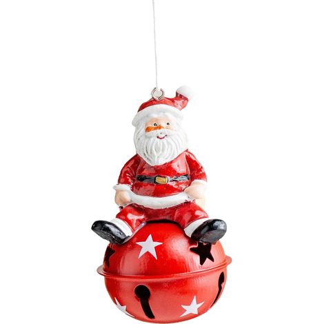 Décoration de Noël en résine style nordique, suspension bonhomme de neige avec cloche, ornement sapin de Noël, figurine festive pour maison, table et salon (1/5)