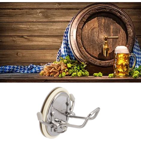Deckel für Craft-Bierfässer, Ersatzdeckel aus Edelstahl für Bierfässer, weißer Ring, kernlose Bierfassdeckel (1/5)