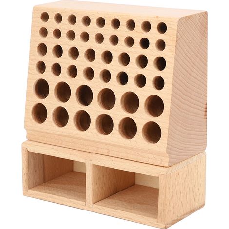 Boîte de rangement à outils en cuir à 48 trous pour le travail du cuir (support à 48 trous) (1/5)