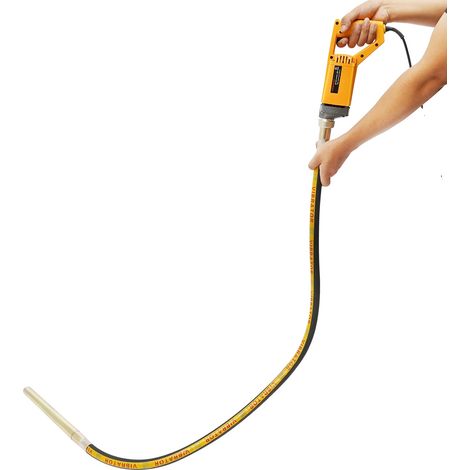 Vibrateur à béton, puissance de 1300W, longueur de tige de 2 mètres, vitesse du moteur de 4300 RPM, coque en nylon durable, adapté aux applications de mélange (1/5)