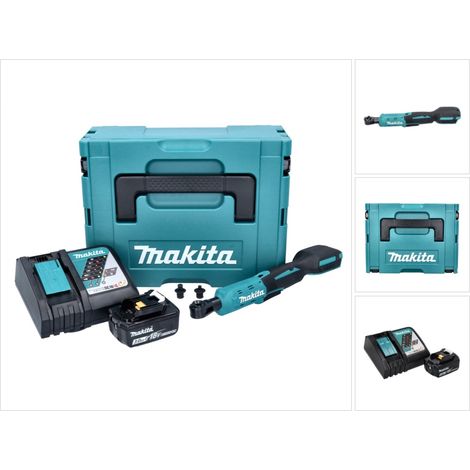 Makita DWR 180 RF1J Avvitatore a cricchetto a batteria 18 V 47,5 Nm 1/4" 3/8" + 1x batteria ricaricabile 3,0 Ah + caricatore + Makpac