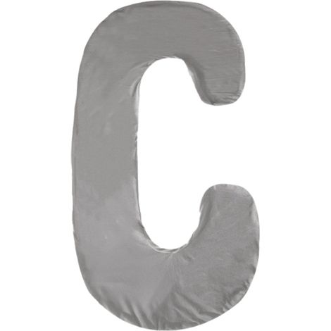 1 Housse de coussin en C, design ergonomique, tissu coton respirant, pour femme enceinte (1/5)