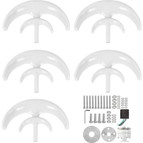 Éolienne 100W 5 pales Générateur d'énergie éolienne 48V pour Bateaux, Chargeur Blanc Type Lanterne. (1/5)