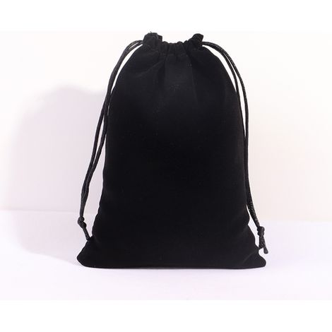 25 schwarze Samt-Geschenktüten, Schmuckbeutel mit Kordelzug, Schmuckaufbewahrung