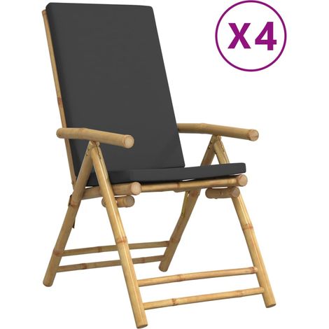 Maison Exclusive - Gartenstühle 4 Stk. Verstellbar Klappbar mit K