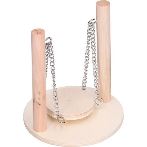 Papageienschaukel, Holz-Vogelsitzstange, Vogelspielzeug für Hamster und Kleintiere (1/5)