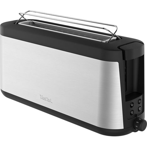 Tefal Tostapane Element TL4308 a fessura lunga 7 livelli di doratura 1000 Watt Attacco per rullo integrato Design elegante Nero/Acciaio inossidabile (1/5)