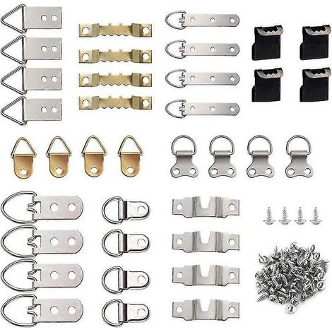 Kit de 96 crochets de suspension pour cadres photo avec vis (1/5)
