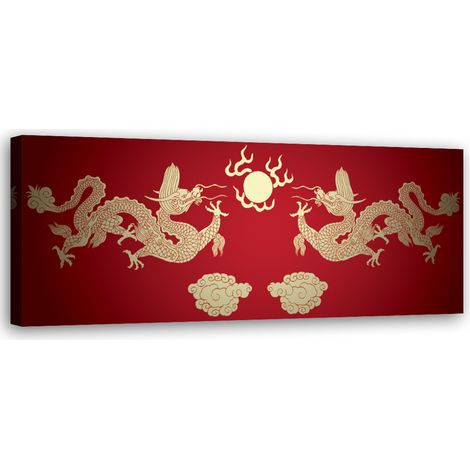 Tableau sur toile Dragon oriental 90x30 (1/5)