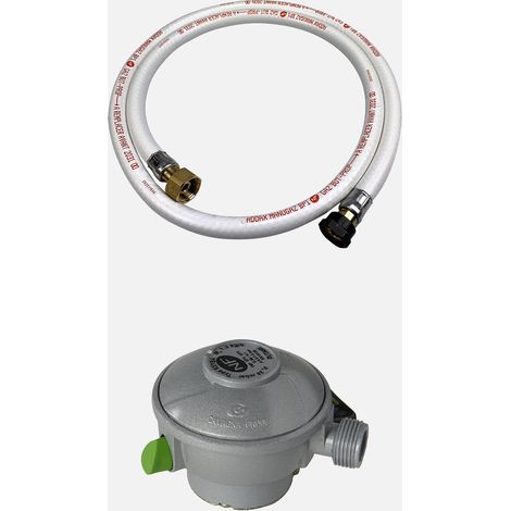 Tubo flessibile per gas butano Quick-On con regolatore di pressione
