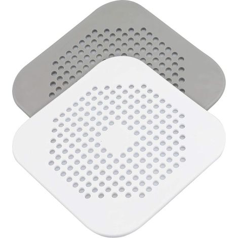 Lot de 2 récupérateurs de cheveux pour bonde de douche/baignoire, en silicone (1/5)