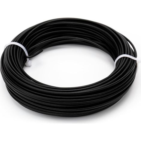 2mm 20 m Fil de Fer Plastifié, Fil de Ligature d'arbre Cravate torsadée de Plante de Fil de Jardin pour Le Support d'arbre de Plante,Noir