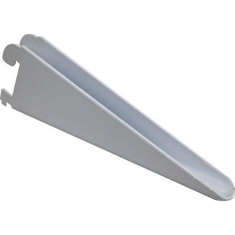 Doppel-Glasstahl-Konsole Weiß, 2 Aufhängungen, 22 cm