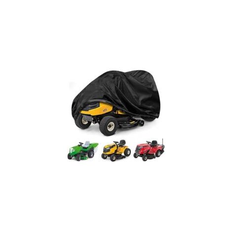 Housse de Tracteur de Jardin, Housse Tondeuse autoportée, Bâche en Tissu Oxford 420D Coupe-Vent, Anti-Pluie, Anti-poussière et Anti-UV (L170 x W61 x H117CM)