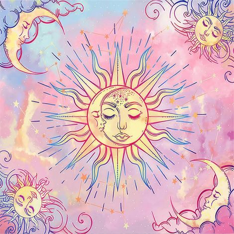Nappe de tarot colorée, nappe sacrée, nappe lune pour la pratique spirituelle, décoration de mariage, 50 x 50 cm (1/5)
