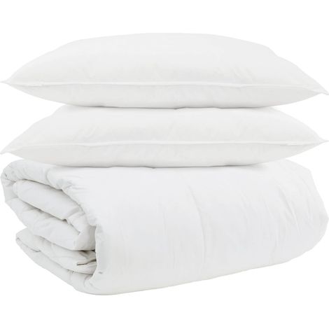 Ensemble de Duvet avec oreiller 3 pcs Blanc Plume de canard (1/5)