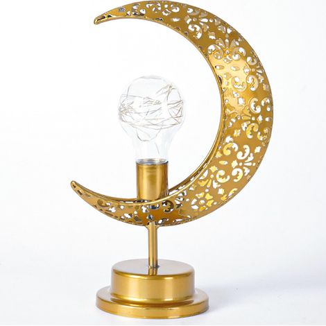 Lampe lune LED Lampe boule décorative Décoration bureau et maison Veilleuse de chambre à piles (1/5)
