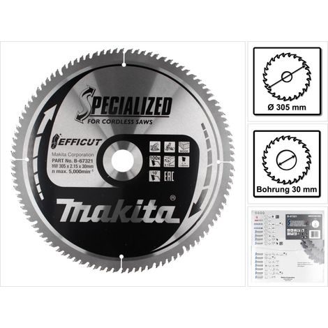 Makita B-67321 Efficut Lama per troncatrice 305x30 mm per legno (1/5)