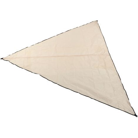 Toit triangulaire en toile 4x4m pour 4x4, structure acier inox, 3 cordes de fixation, idéal jardin-terrasse-cour, abri extérieur blanc. (1/5)