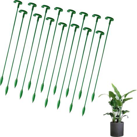 Tuteurs pour Plantes,15 Pièces tuteur Plante Interieur,tuteur Orchidee,Fixation de Croissance des Plantes, Protègent Les Plantes de l'Inclinaison,Vert (1/5)