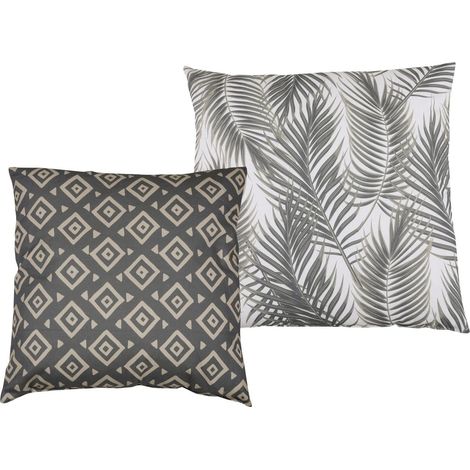 GO-DE Kissenset Nadine anthrazit 38x38 cm / 40x40 cm Auflagen & Hussen