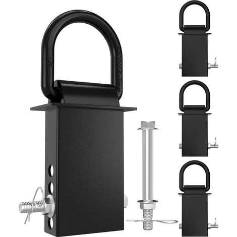 4PCS-16200lbs remorque Stake Pocket D anneau, lourd travail amovible Stake Pocket tie vers le bas pour les camions à lits plats et les remorques, Accessoires de remorque de voitures utilitaires