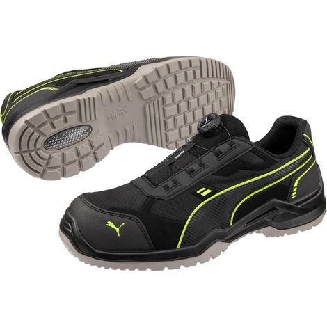 Chaussures de sécurité basses S1PS Fuse Disc PUMA 6442 - Noir / Vert - 42