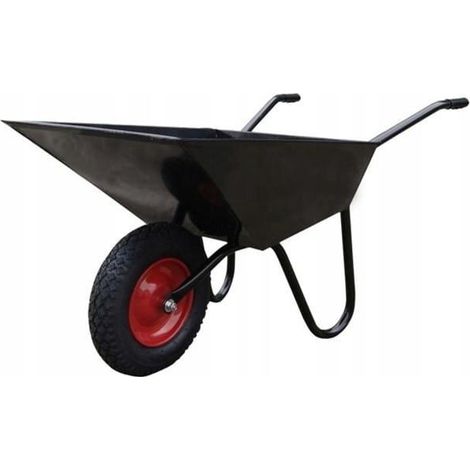 Awtools Carriola marrone capacità 85 litri robusta ed ergonomica (1/3)