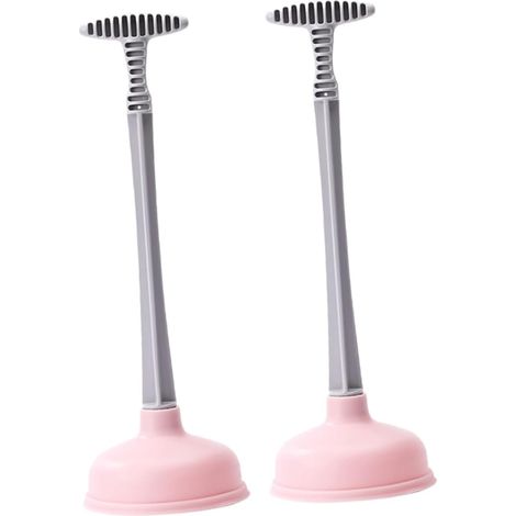 2 Pièces Ventouse, Caoutchouc Et Abs, Pour Toilettes Et Canalisations, Salle De Bain (1/5)