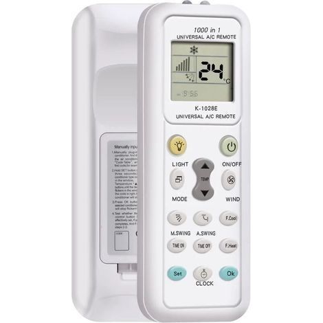 Télécommande universelle pour climatiseur – Coque en résine ABS – Écran LCD clair – Compatible avec 1000 marques (1/5)