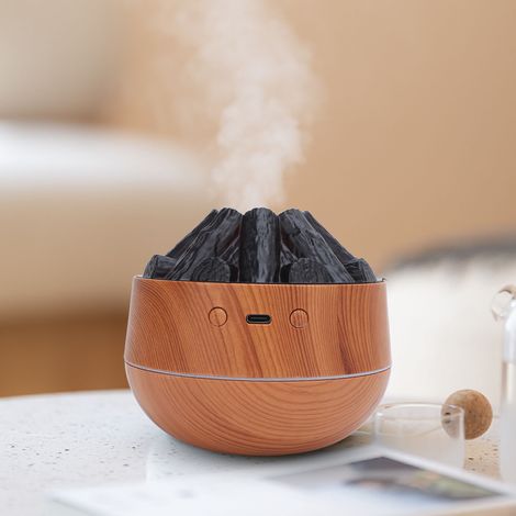 Humidificador con difusor de llama tipo 2 – 300 ml, difusor de llama simulada, ABS, bajo nivel de ruido, para oficinas, 220 g (1/5)