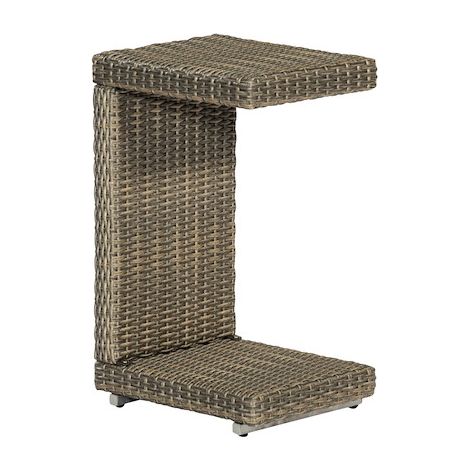 Andalusia Beistelltisch grau 42x33x64cm Alu/Kunststoff