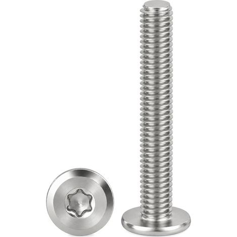 10 Pièces Vis Torx Inox M8x60mm à Tête Plate Vis Mécaniques (1/5)