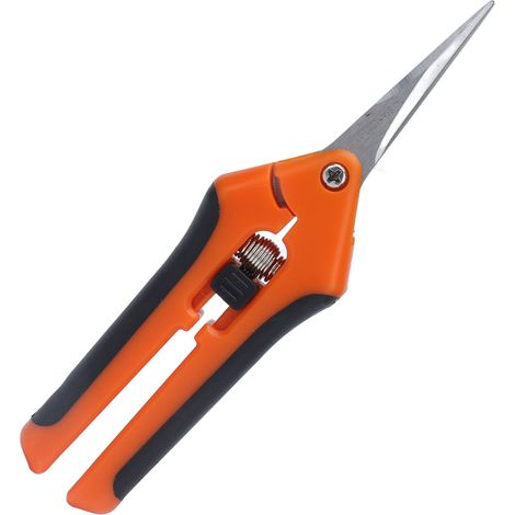 Cisailles de jardin 16,5 cm à ressort, réduction de la fatigue, prise en main confortable et sûre, orange (1/5)