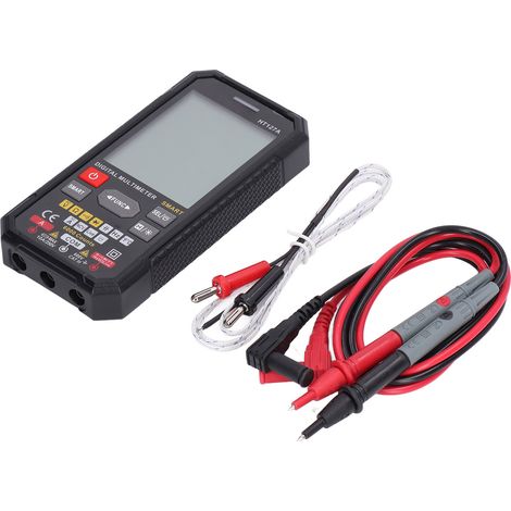 Multimètre numérique intelligent mini écran LCD couleur 3 affichages voltmètre de poche testeur de tension HT127A (1/5)