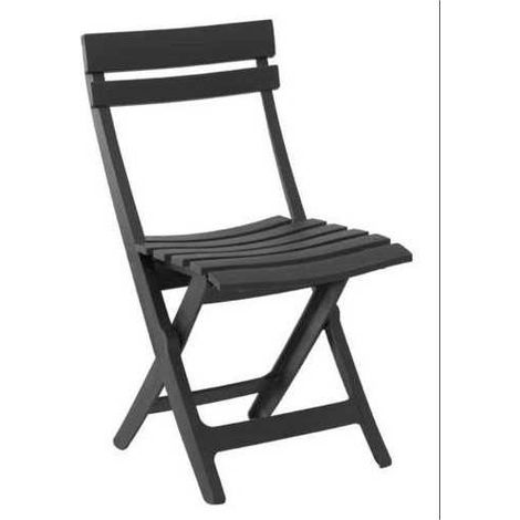 Silla plegable Miami - GRILL ME - Antracita - Resistente a las inclemencias del tiempo y fácil de guardar