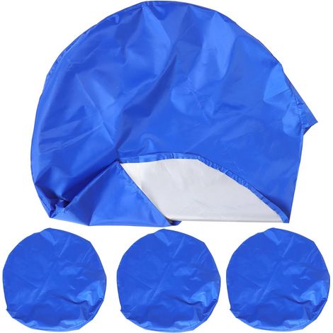 4 Pièces Housse de Protection pour Pneus de Camping-Oxford Bleu (1/5)