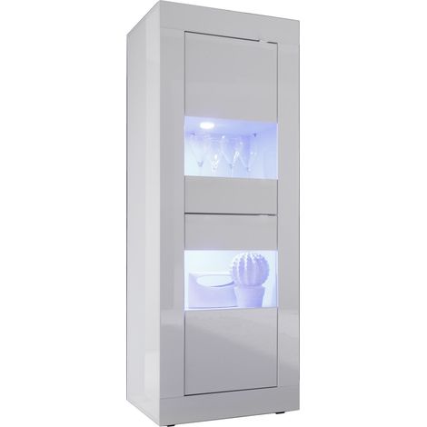 Mobile Alto da Salotto 2 Porte 61x43x162cm TFT Basic Bianco Lucido (1/3)