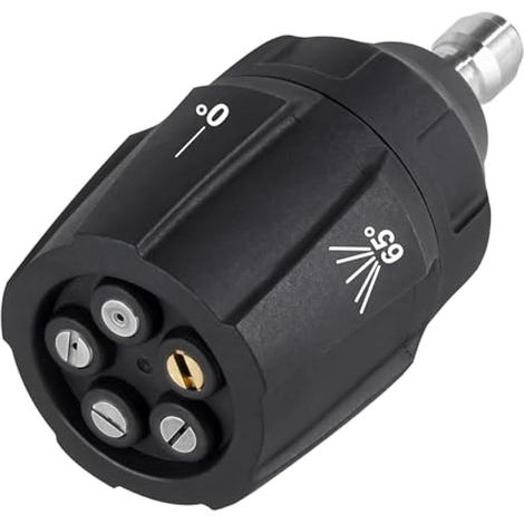 Buse de nettoyeur haute pression réglable, 5-en-1 embouts à changement rapide avec raccord rapide 1/4 pouce, buse multi-angle pour laver voiture, terrasse, allée.