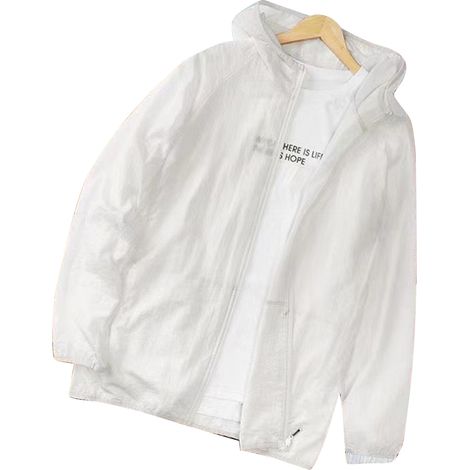 Veste légère anti-UV à manches longues - Respirante et fraîche pour randonnée, pêche ou sport - Blanc Taille XL (1/5)