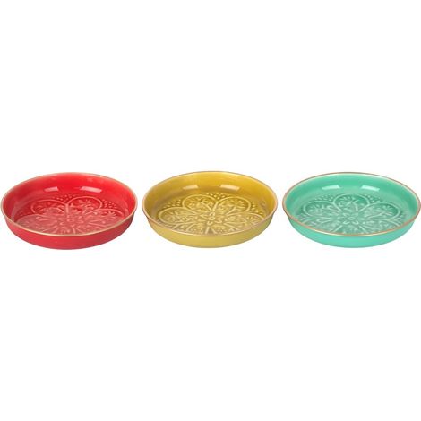 Indisches Dekotablett, 3er-Set für Zuhause, modernes Design, dekoratives Accessoire, ideal als Geschenk