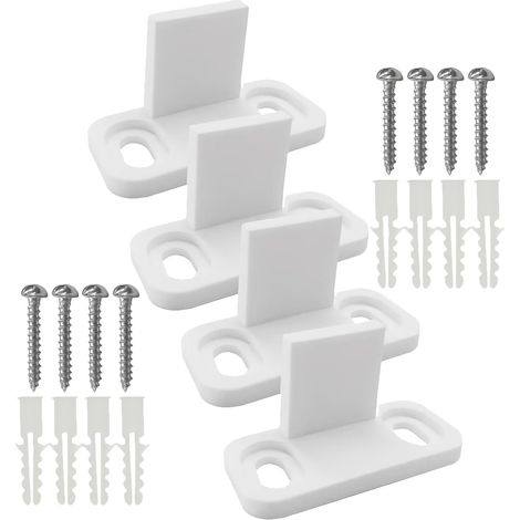 lot de 4 guide de sol pour porte de grange coulissante, plastique (1/5)
