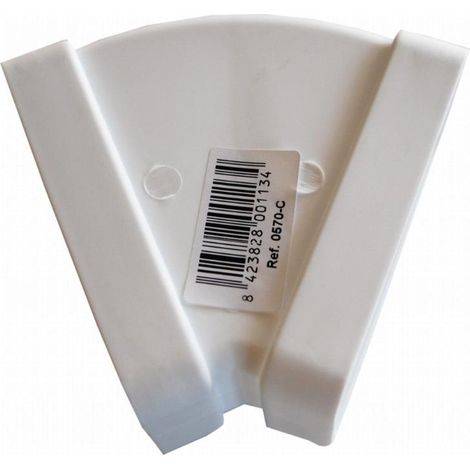 FPLUS codo rectang.horiz. 45º 110mm. , Codo horizontal a 45 grados para unión con tubo rígido rectangular de 110 mm.x55mm.fabricado en PVC para la salida de humos de la campana de