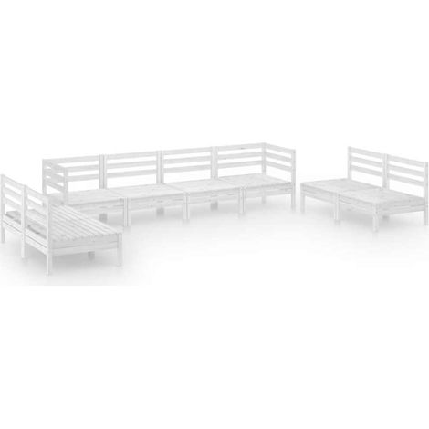 Maison Exclusive - Juego de muebles de jardín 8 piezas madera mac (1/5)