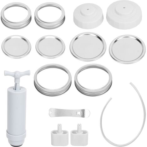 Kit de mise sous vide pour bocaux, protecteur de bocaux avec tuyau et couvercle pour la conservation et la fermentation des aliments. (1/5)