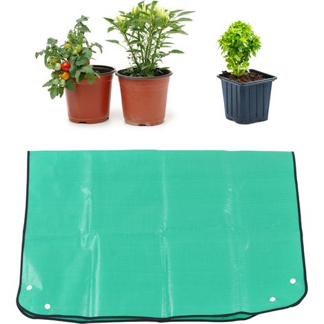 Tapis de jardinage pour grands pots, facilitant le rempotage et le rangement. (1/5)