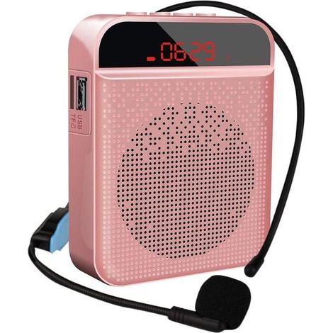 Amplificateur vocal portable banane, amplificateur vocal ceinture avec Bluetooth, haut-parleur rechargeable avec microphone personnel pour guides touristiques, enseignants, formateurs, conférenciers, (1/5)